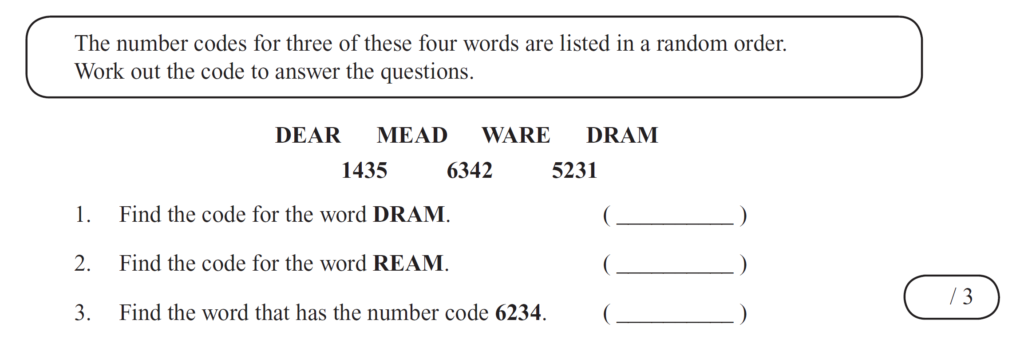 Verbal Reasoning Alphabet Word Codes Type N Gaggle Academy